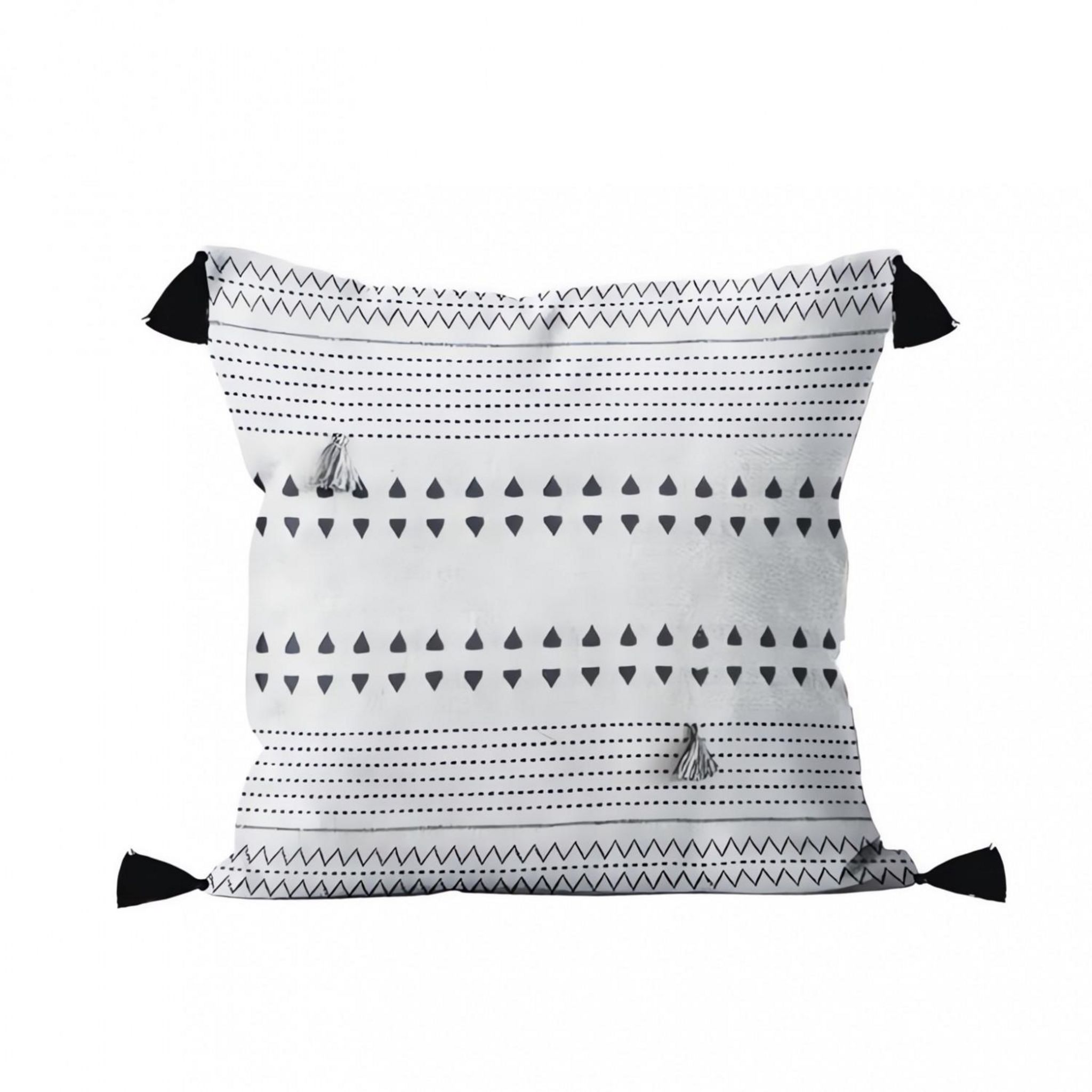 Soleil D'Ocre Kissen Alix Weiß 40x40cm - Jungtier Design Polyester | Wohnaccessoire