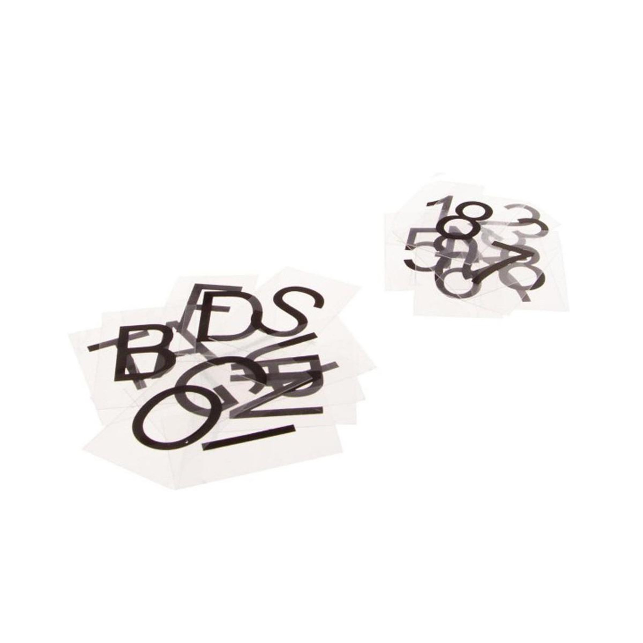 Voir la diapositive 2 : ATMOSPHERA Lot de 100 lettres pour boîte lumineuse 6cm noir