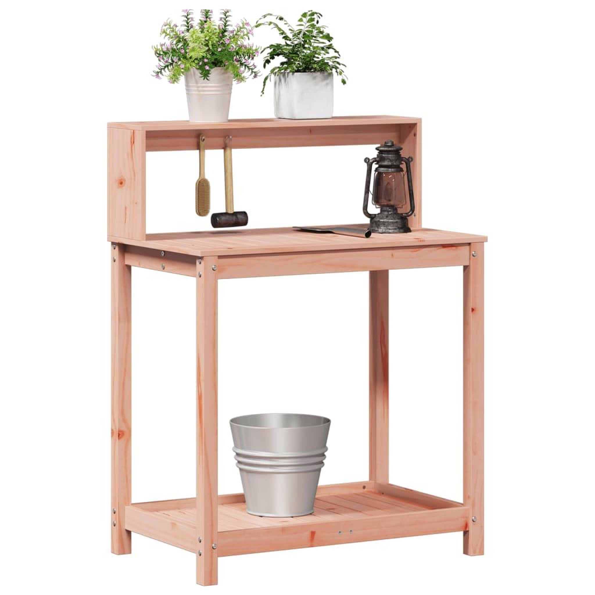Voir la diapositive 4 : VIDAXL Table de rempotage avec etageres bois massif de douglas