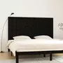 VIDAXL Tete de lit murale Noir 204x3x110 cm Bois massif de pin