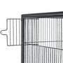 Voir la diapositive 5 : PAWHUT PawHut Cage à Oiseaux Portable avec 4 Mangeoires et 4 Perchoirs Pratique 81 x 48 x 163 cm Noir et Gris