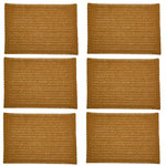 HABITABLE Lot de 6 sets de tables rectangles en jute TORSA - 31 x 45 cm - Marron