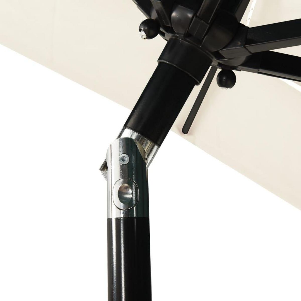 VIDAXL Parasol de jardin a 3 niveaux avec mat en aluminium sable 2x2 m