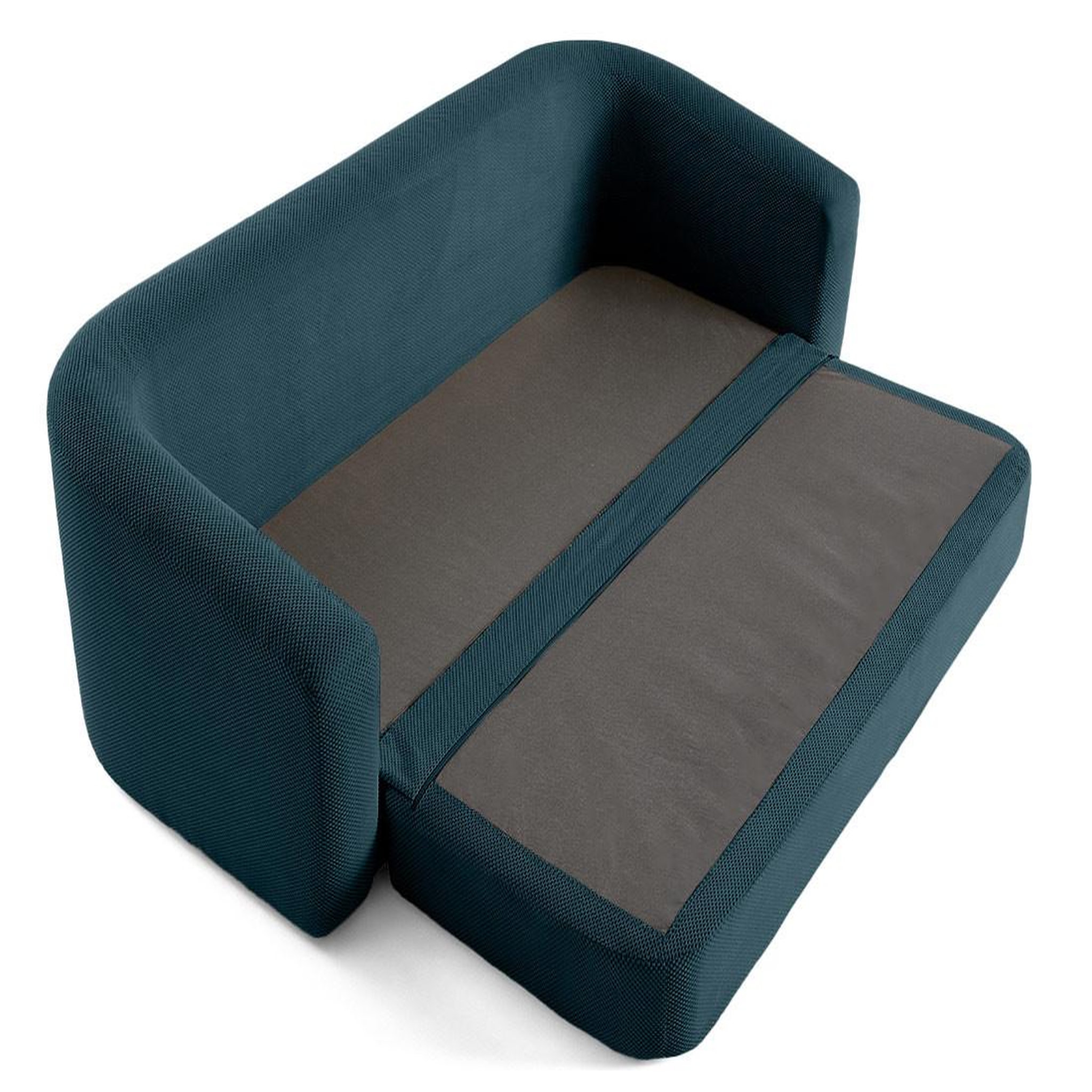 Voir la diapositive 3 : BEST MOBILIER Nuvia - canapé convertible déplimousse 3 places en velours texturé