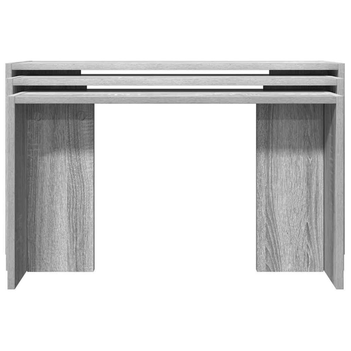 VIDAXL Tables gigognes 3 pcs sonoma gris bois d'ingenierie