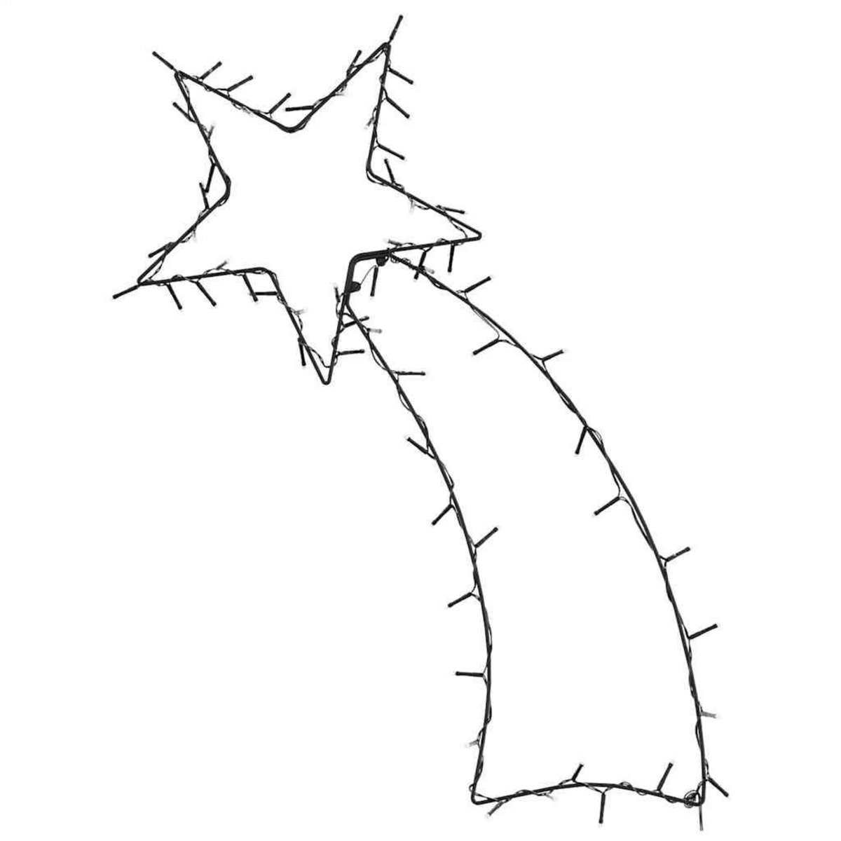 VIDAXL Lumieres de Noël silhouette d'etoile filante 80 LED