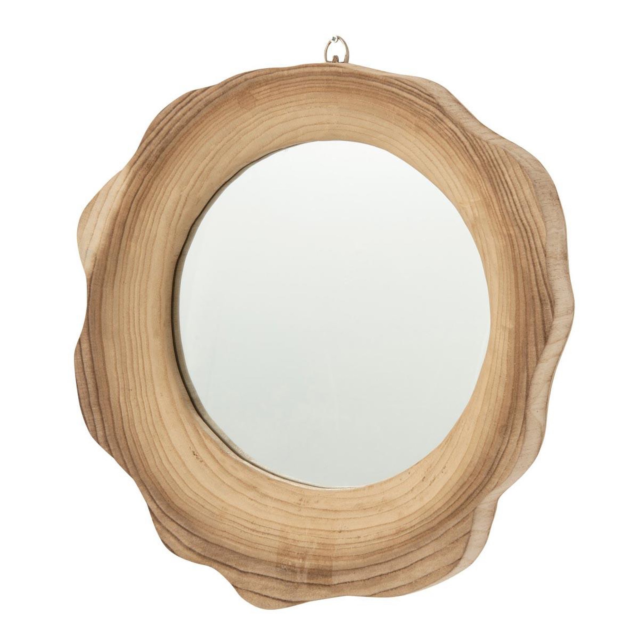 J-LINE Miroir mural en bois  oona  45cm naturel