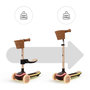 Voir la diapositive 2 : KINDERKRAFT Trottinette Kinderkraft RAKET UP 2-en-1 avec siège réglable, roues RGB LED, plateau lumineux, pliable dès bébé, Beige