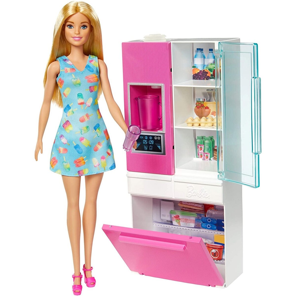 BARBIE Coffret cuisine avec r frig rateur et distributeur d eau