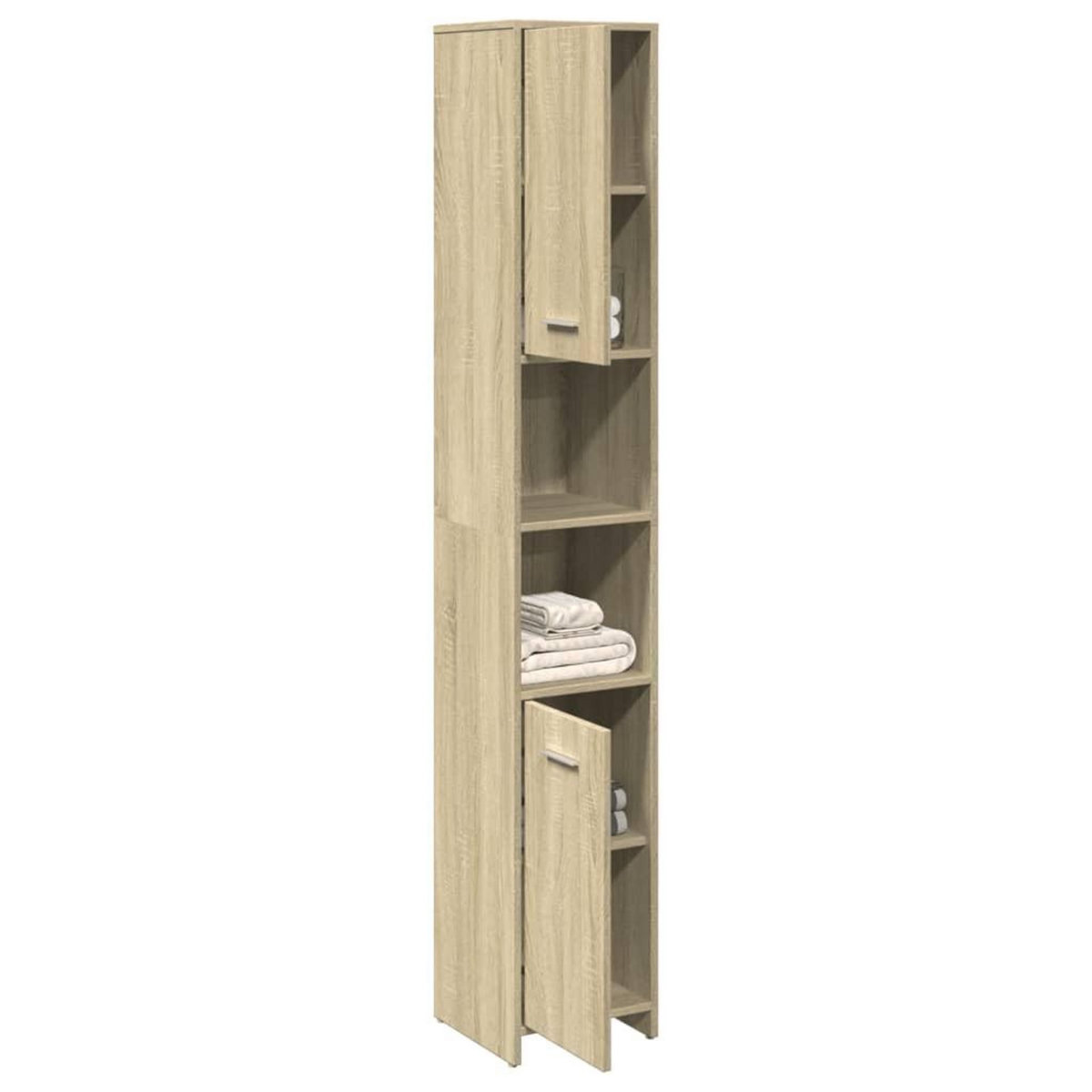 VIDAXL Armoire de salle de bain Chene sonoma 30x30x183,5 cm Agglomere