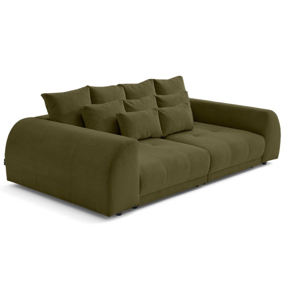 LISA DESIGN Amadora - canapé droit 4 places en velours côtelé