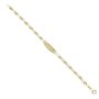 Voir la diapositive 4 : L'ATELIER D'AZUR Bracelet Enfant Or Jaune - Gourmette - Maille Grain de Café - Gravure Offerte