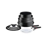 TEFAL Ensemble de casseroles et poêles Tefal 12 pièces revêtement antiadhésif noir