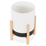 Voir la diapositive 1 : Paris Prix Cache-Pot Design  Jonea  33cm Blanc & Noir