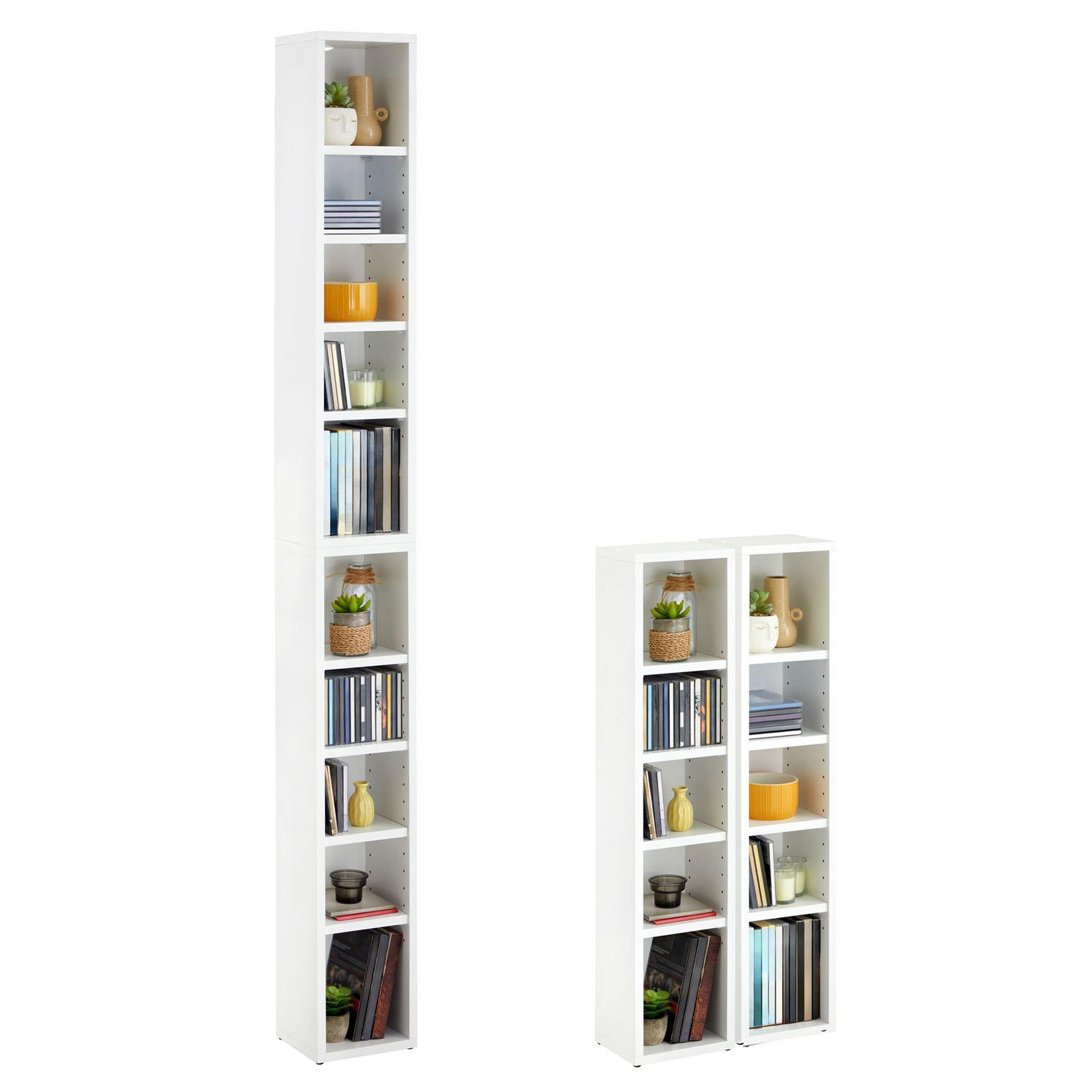 Voir la diapositive 1 : IDIMEX Etagères modulables musique pour cd et dvd, en mélaminé