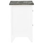 Voir la diapositive 5 : VIDAXL Table de chevet Gris et blanc 38x28x45 cm Bois de Paulownia