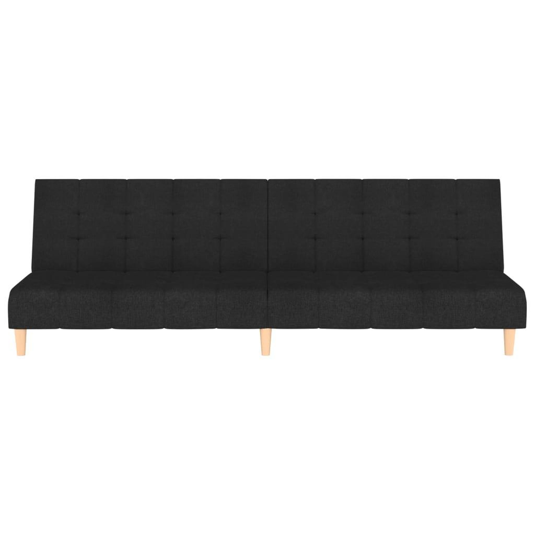 Voir la diapositive 4 : VIDAXL Canape-lit a 2 places noir tissu