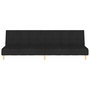 Voir la diapositive 4 : VIDAXL Canape-lit a 2 places noir tissu
