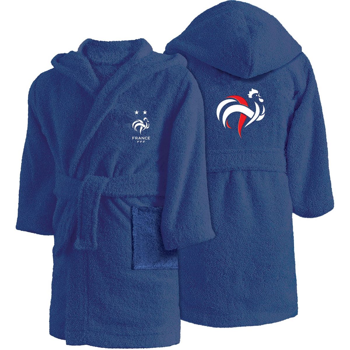 FFF Peignoir enfant en coton CHAMPIONS DU MONDE
