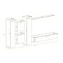 Voir la diapositive 3 : Paris Prix Meuble TV Mural Design  Switch VI  330cm Gris & Blanc