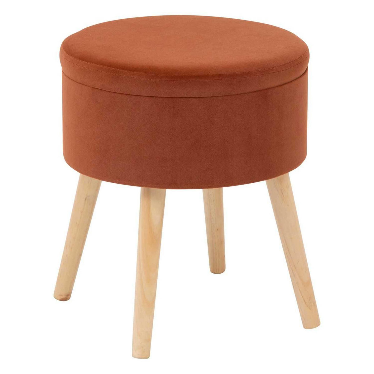 ATMOSPHERA Tabouret coffre en velours - Ambre