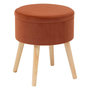 Voir la diapositive 1 : ATMOSPHERA Tabouret coffre en velours - Ambre