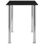 Voir la diapositive 3 : VIDAXL Table a manger Noir 120x60x75 cm Verre trempe