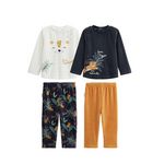 Petit Béguin Lot de 2 pyjamas enfant 2 pièces en velours Charly. Coloris disponibles : Bleu