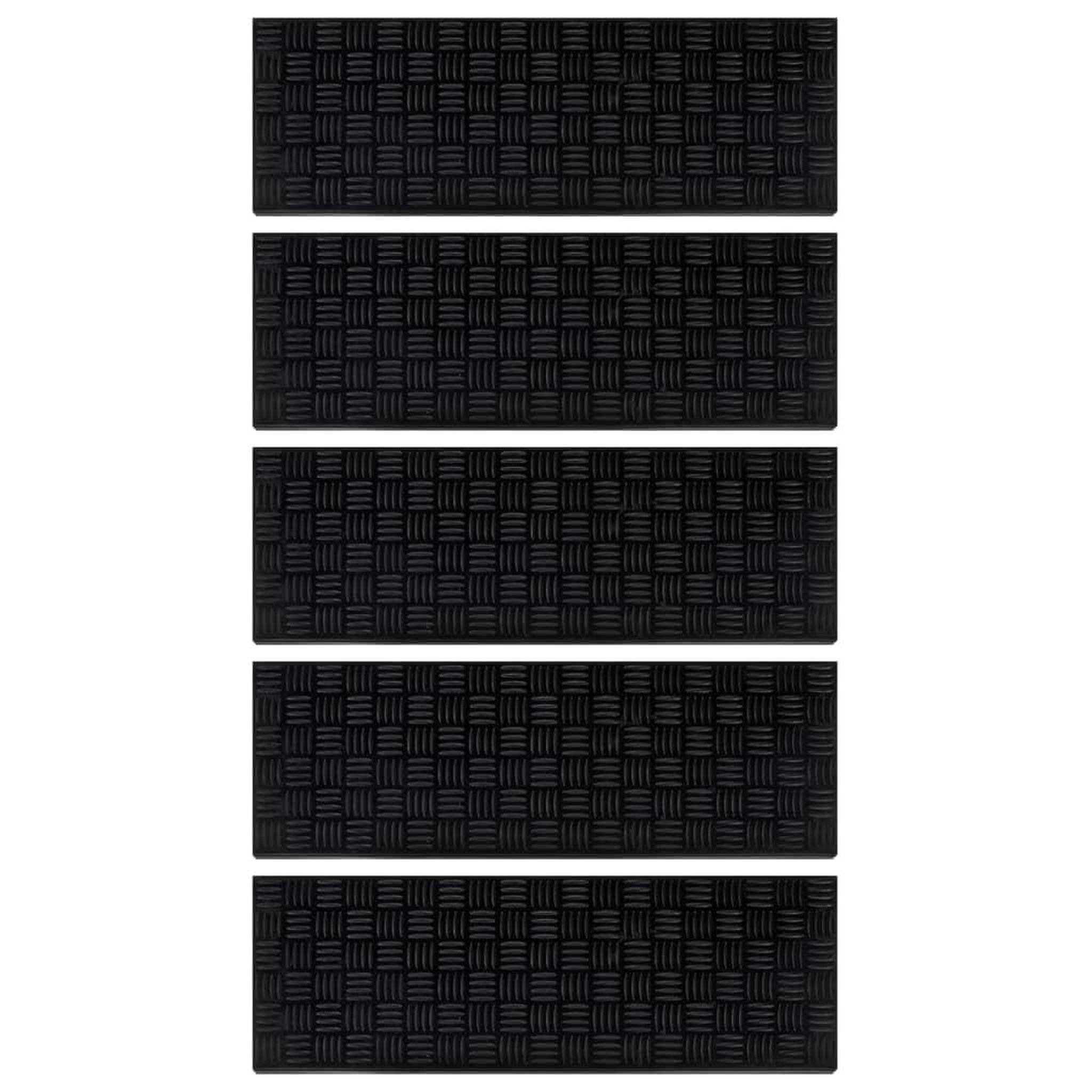 Voir la diapositive 3 : VIDAXL Marches d'escalier 5 pcs 25x75 cm caoutchouc