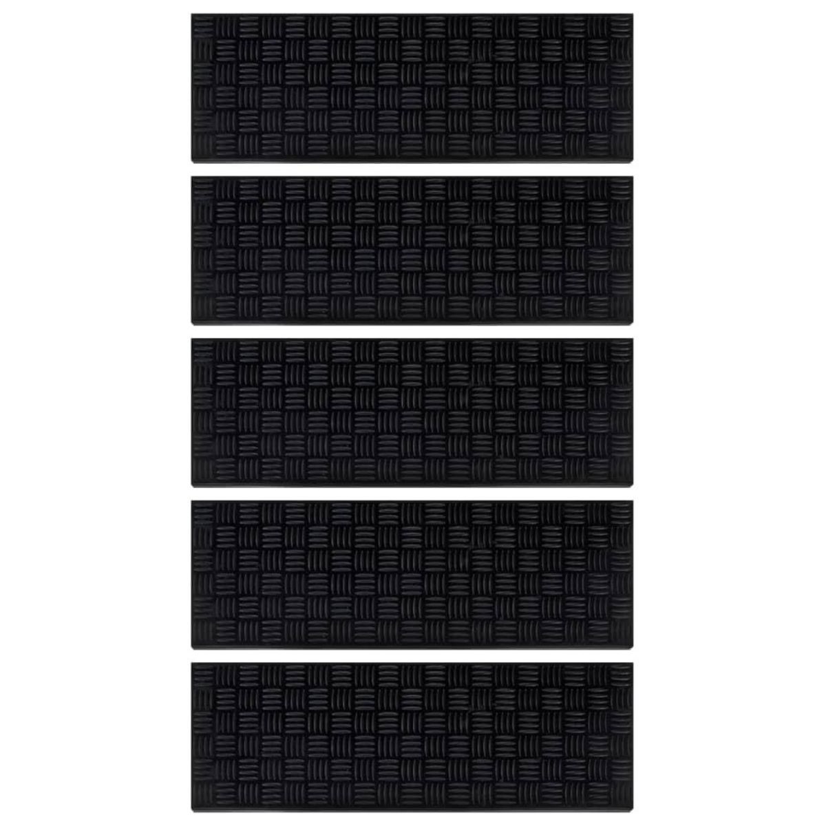 VIDAXL Marches d'escalier 5 pcs 25x75 cm caoutchouc