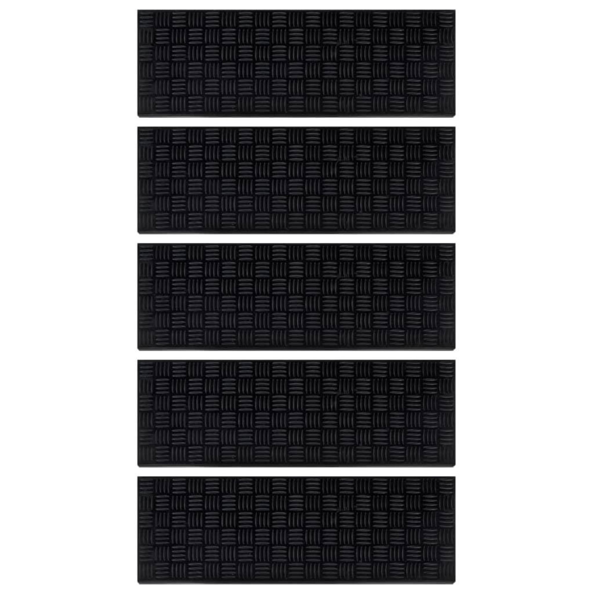 VIDAXL Marches d'escalier 5 pcs 25x75 cm caoutchouc