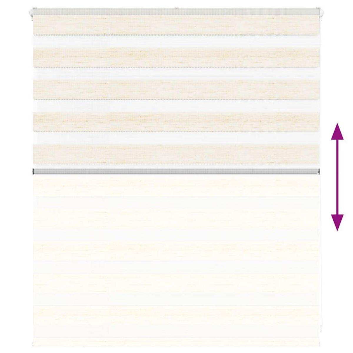 VIDAXL Store zebre beige marbre largeur du tissu 120,9 cm polyester