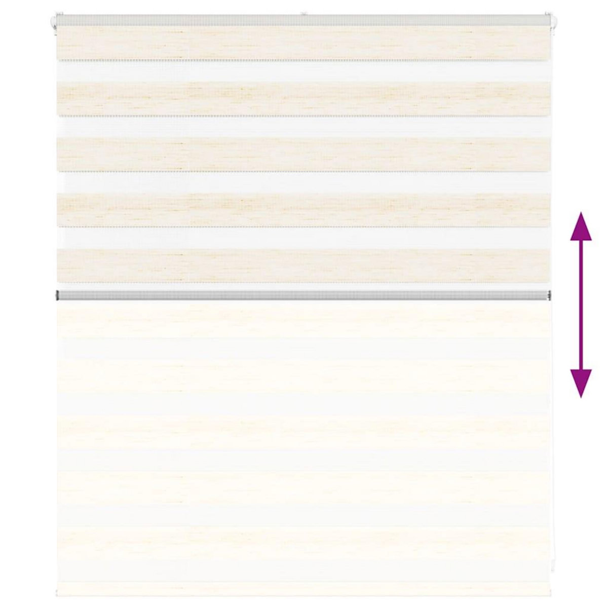 VIDAXL Store zebre beige marbre largeur du tissu 120,9 cm polyester