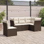 Voir la diapositive 1 : VIDAXL Salon de jardin avec coussins 5 pcs marron resine tressee