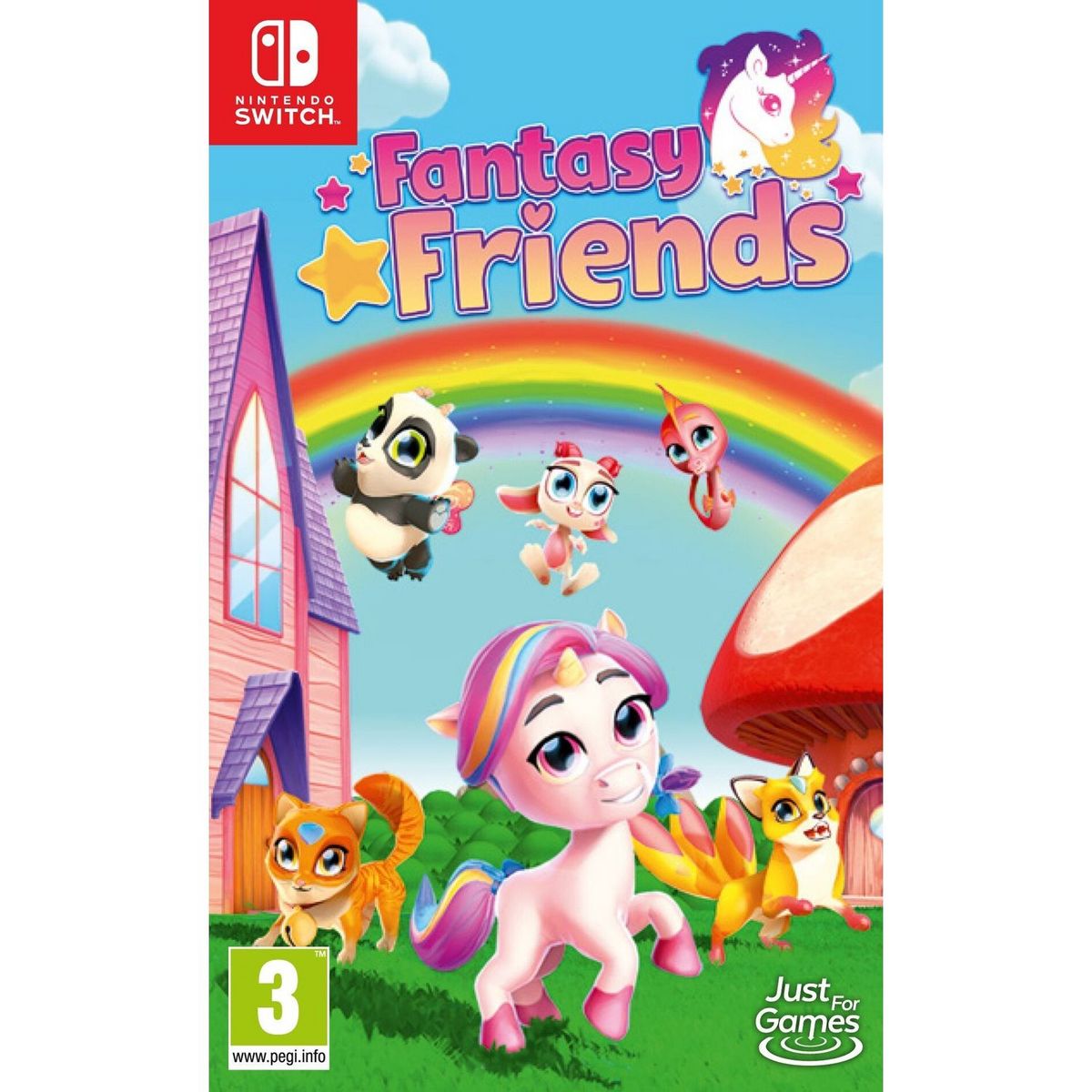 Jeu Fantasy Friends + Sacoche Licorne Nintendo Switch 