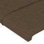 Voir la diapositive 5 : VIDAXL Tete de lit avec oreilles Marron fonce 147x23x118/128 cm Tissu