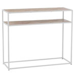 Paris Prix Console Design  Miraza  100cm Naturel & Blanc