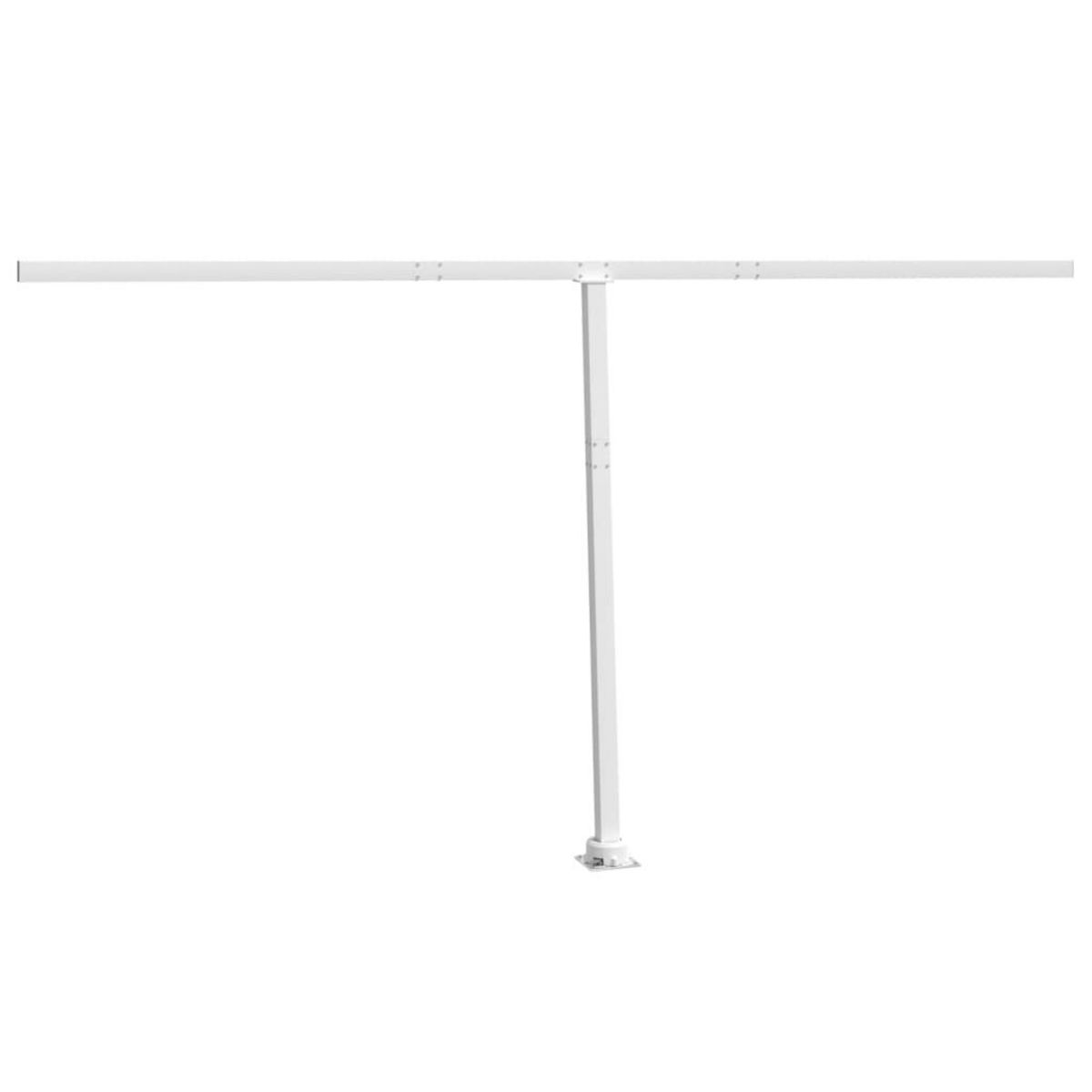 VIDAXL Jeu de poteaux d'auvent blanc 450x245 cm fer