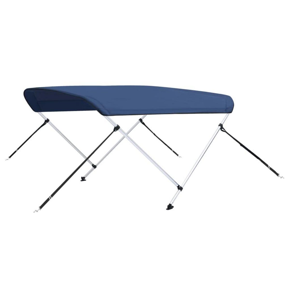 VIDAXL Auvent bimini a 2 arceaux Bleu marine 180x150x110 cm
