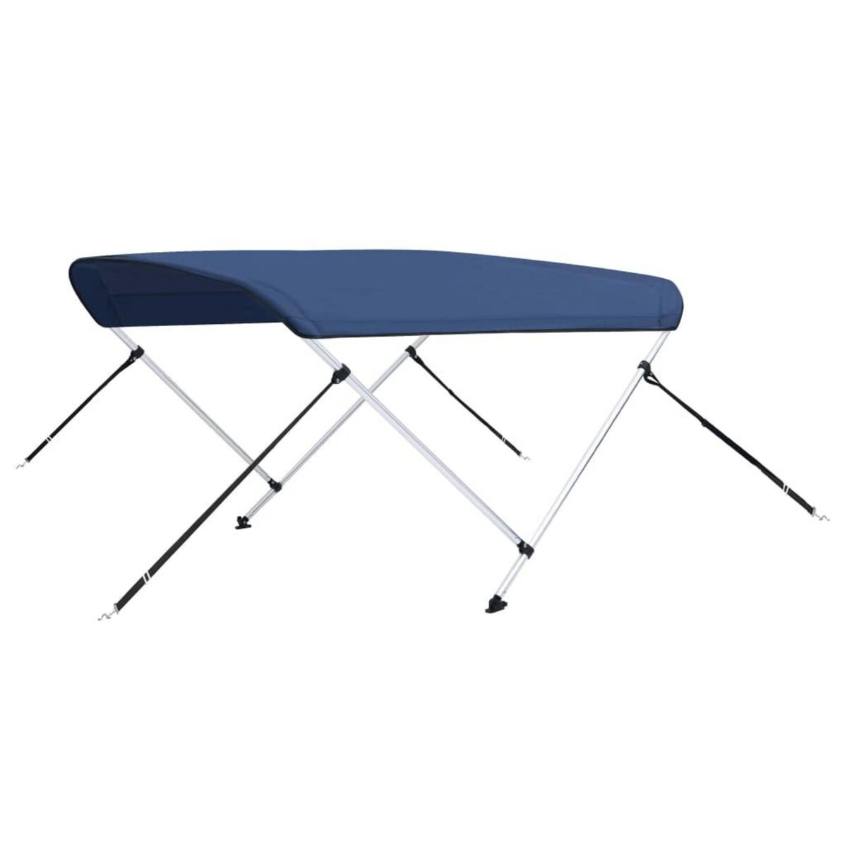 VIDAXL Auvent bimini a 2 arceaux Bleu marine 180x150x110 cm