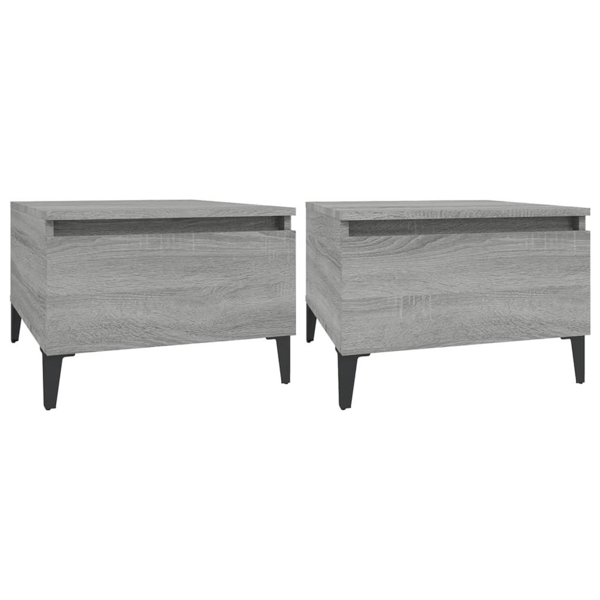 Voir la diapositive 2 : VIDAXL Tables d'appoint 2 pcs Sonoma gris 50x46x35 cm Bois ingenierie