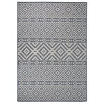 VIDAXL Tapis a tissage plat d'exterieur 160x230 cm Rayures bleues