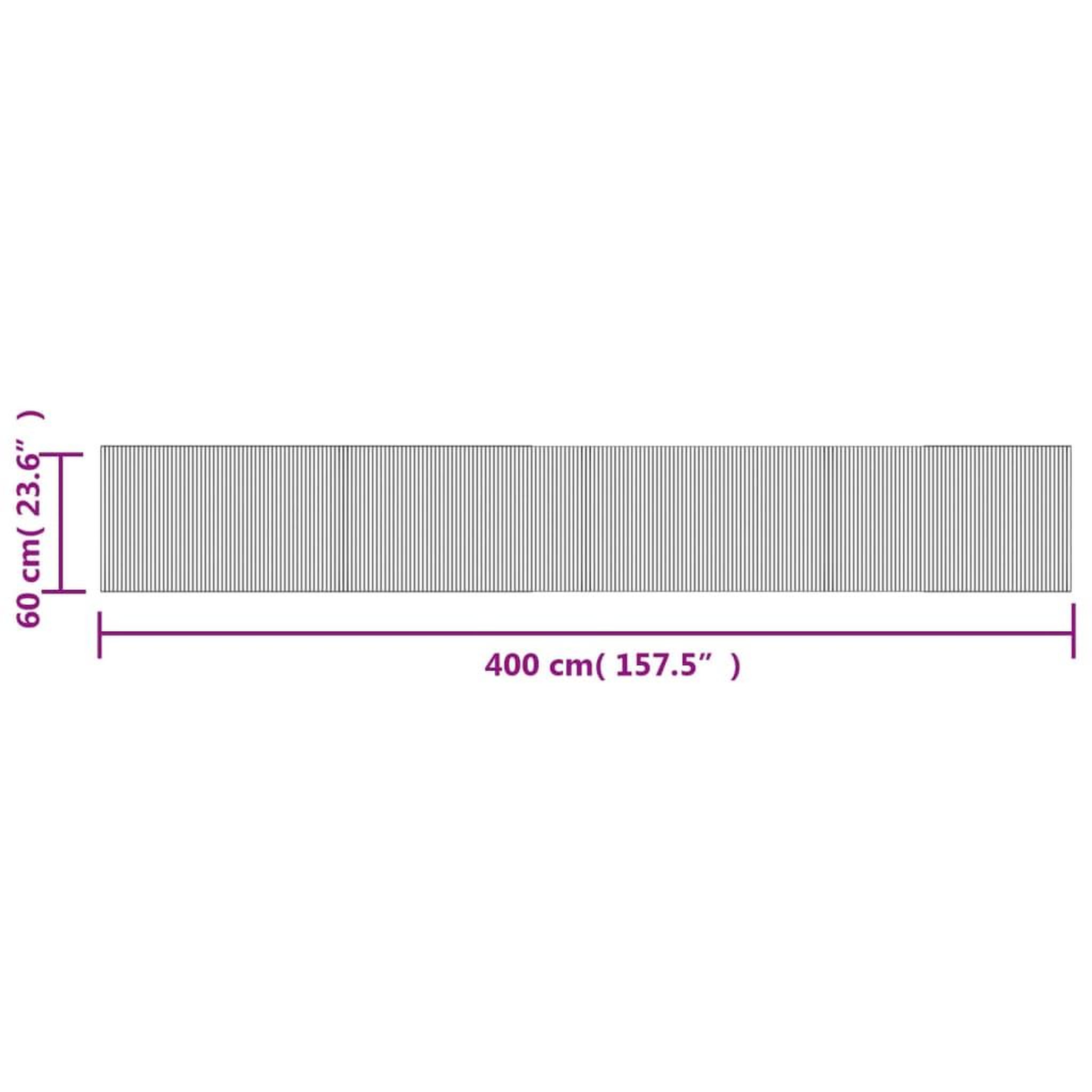 Voir la diapositive 6 : VIDAXL Tapis rectangulaire noir 60x400 cm bambou