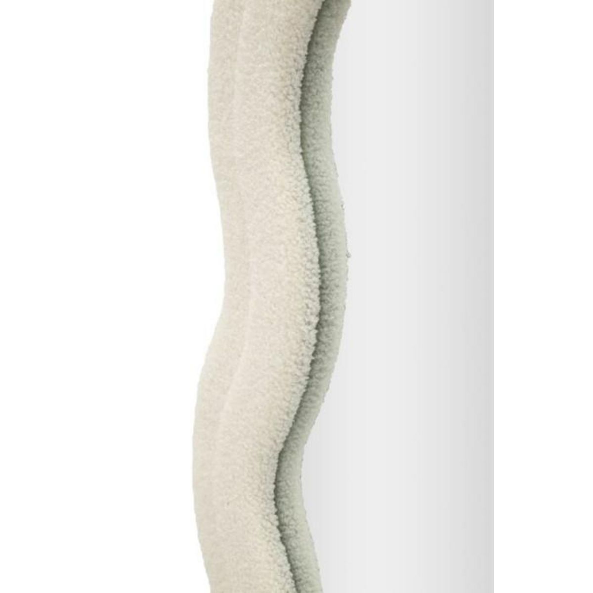 Paris Prix Miroir Mural en Tissu Bouclé  Teddy  160cm Crème