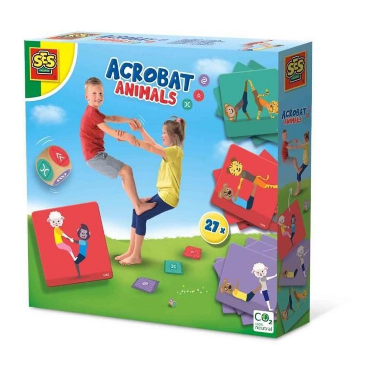 SES Creative Animaux acrobates - Jeu d'adresse - SES CREATIVE - Activité hilarante pour le jeu en plein air.