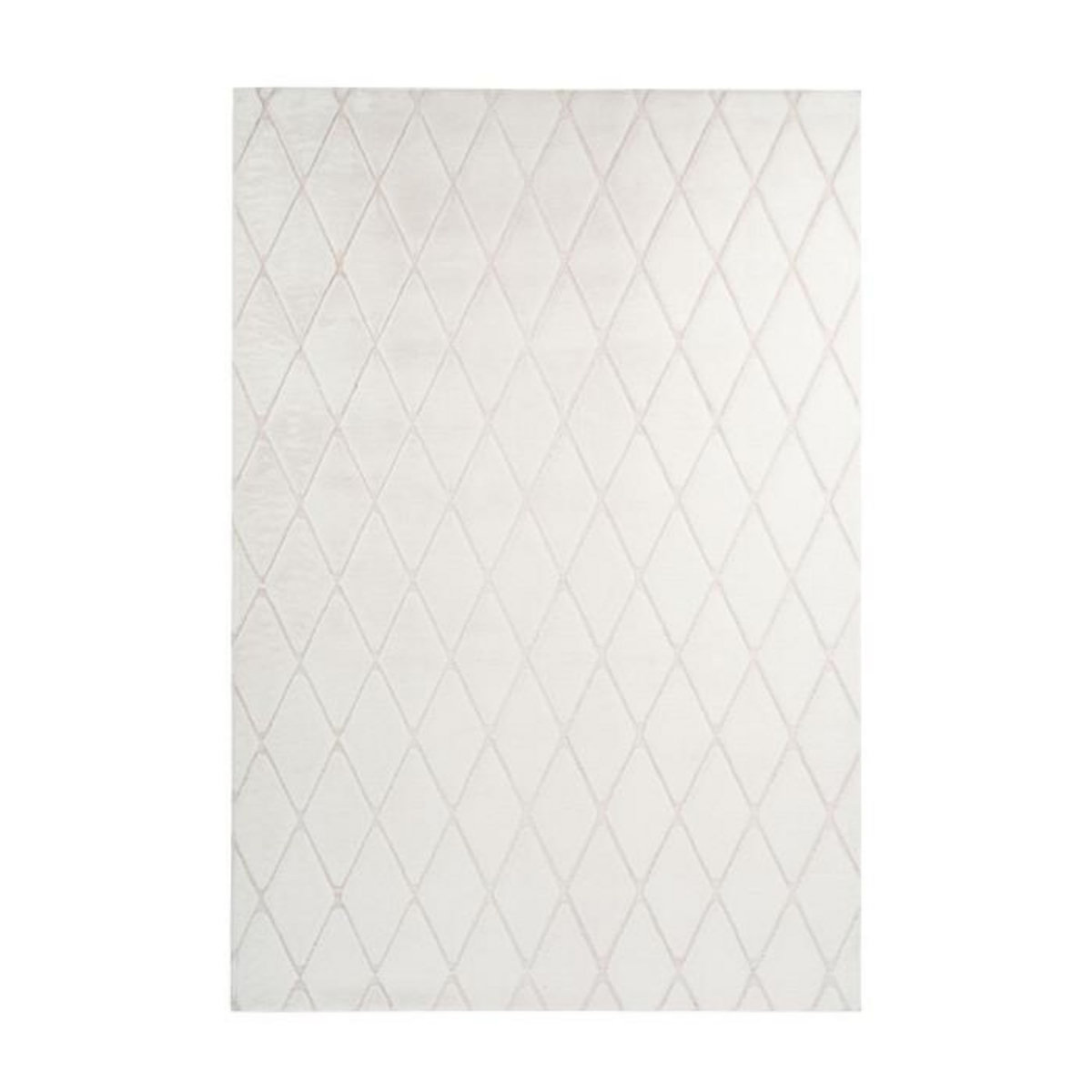 Paris Prix Tapis Shaggy Géométrique  Vivica  Blanc & Crème