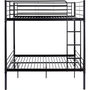 Voir la diapositive 4 : Habitat et Jardin Lit superposé double  Adam  - Sommier inclus - 140 x 190 cm - Noir