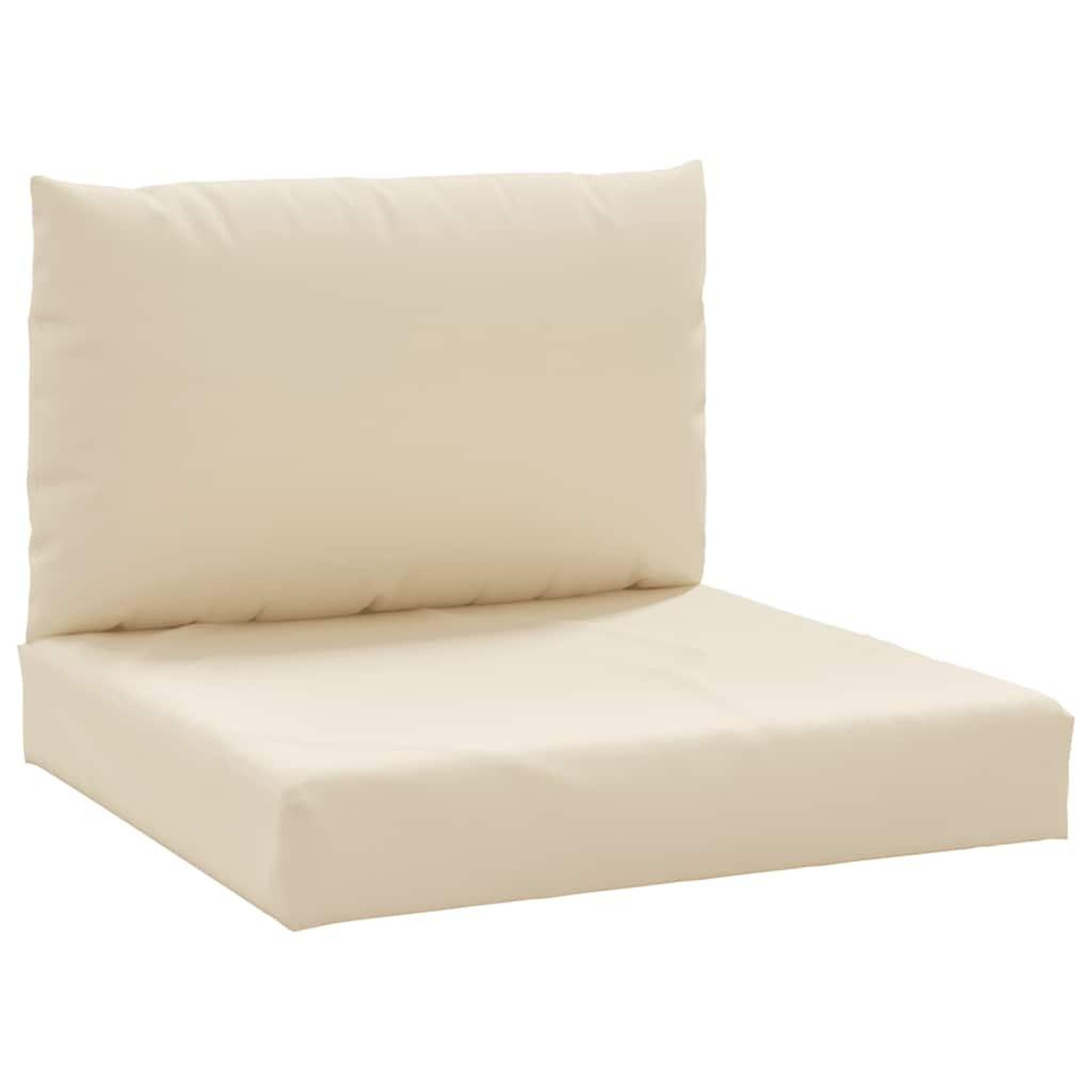 Voir la diapositive 2 : VIDAXL Coussins de palette lot de 2 beige tissu oxford