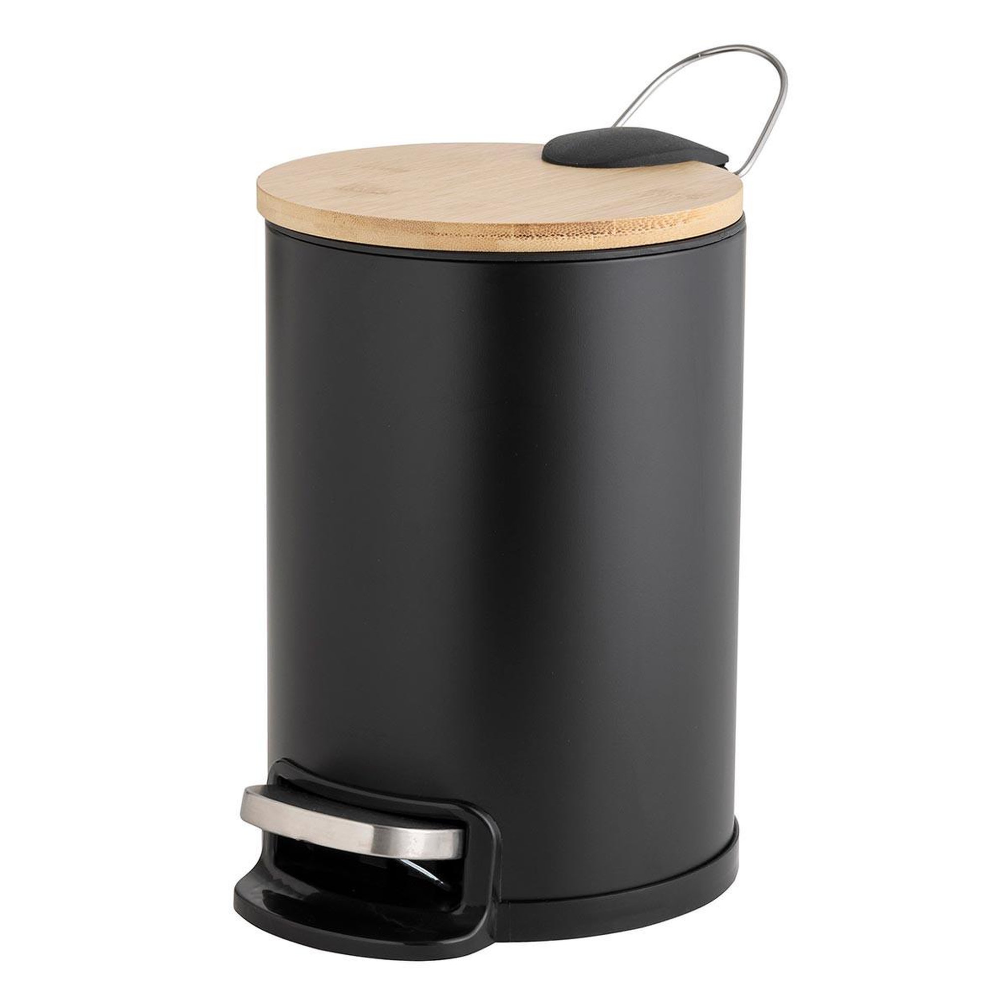 Voir la diapositive 2 : Douceur d'Intérieur Poubelle de salle de bain  mobelle  3l noir