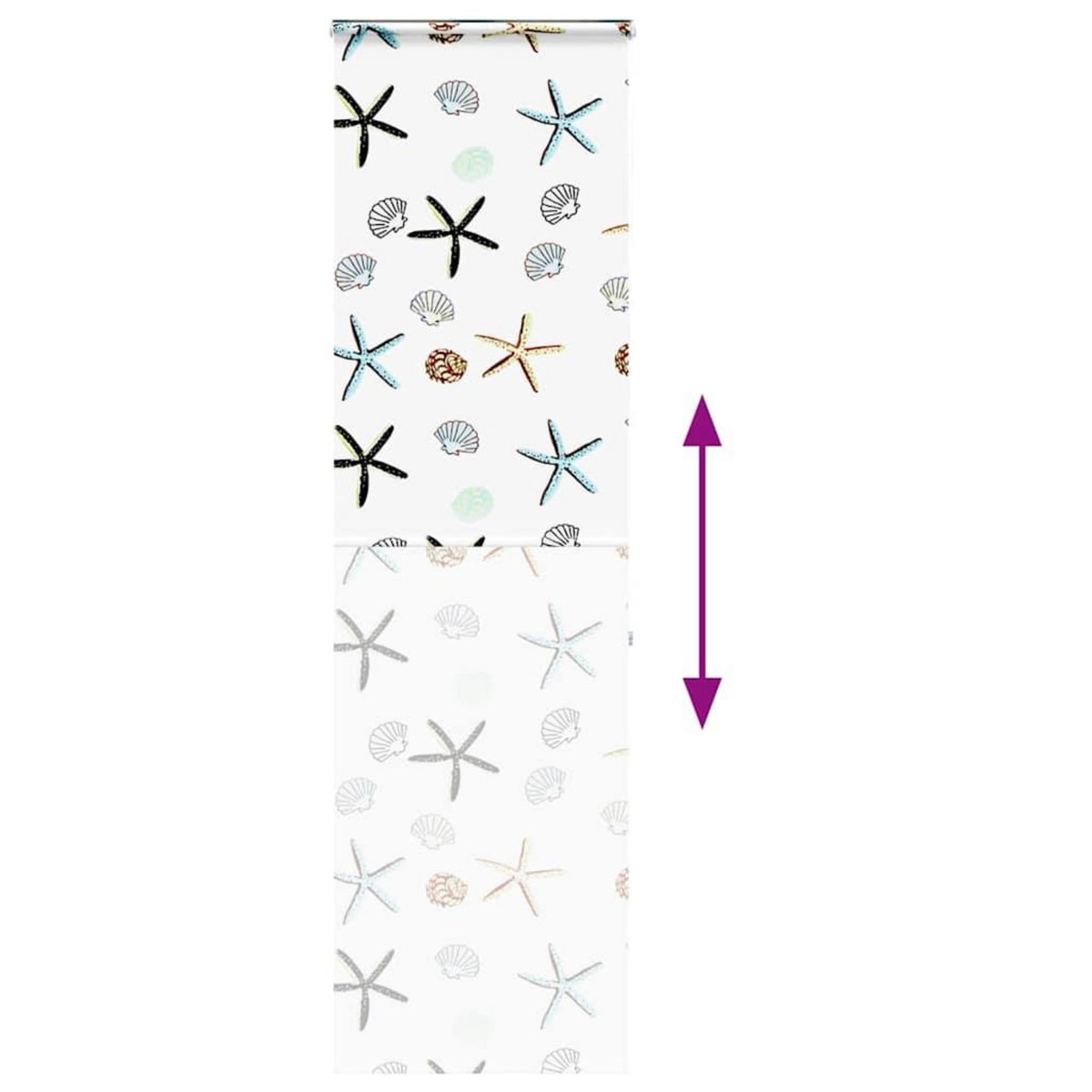 VIDAXL Store enrouleur de douche avec cassette largeur du tissu 76 cm